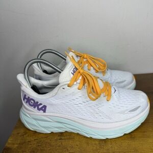 Hoka One One Clifton 8 Running Shoes Women's Size 6 B White